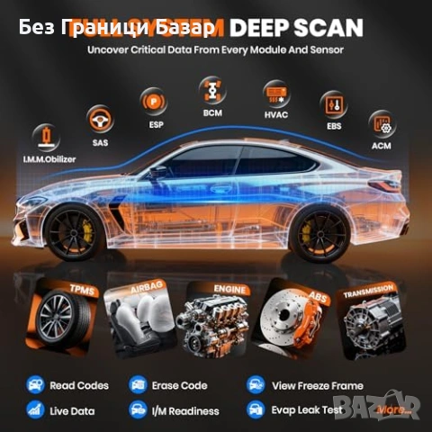 Нова Автодиагностика OBD2 скенер DS500 Elite, пълен системен скан, CAN-FD, снимка 4 - Друга електроника - 53374991