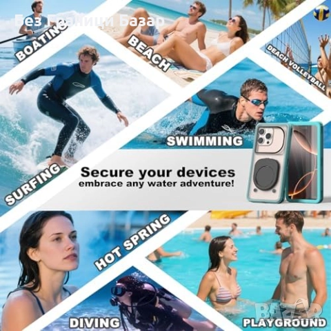 Нов Водоустойчив калъф IPX8 за телефон до 6.9" – плаващ и удароустойчив, снимка 8 - Калъфи, кейсове - 52544982