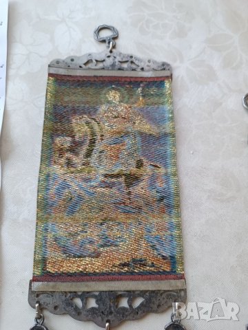  Тъкана Икона Свети Георги , снимка 3 - Икони - 40971457