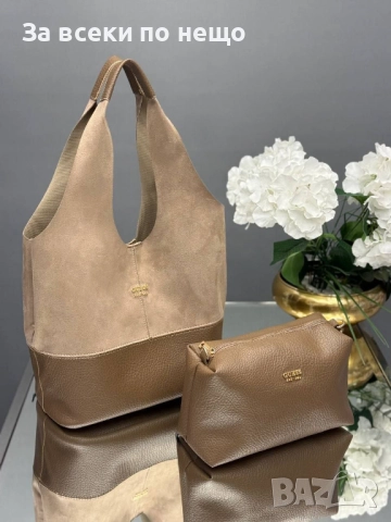 Guess Комплект Дамска Чанта С Несесер Гес - Налични Различни Цветове Код E972, снимка 4 - Чанти - 52111085