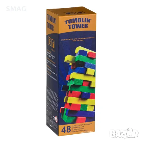 Настолна игра Tumblin Tower Colored Bricks 48 бр. S_1198439, снимка 1 - Игри и пъзели - 48677031