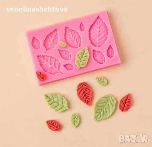 Силиконов молд Листа различни размери за фондан за декорация на торта шоколад гипс