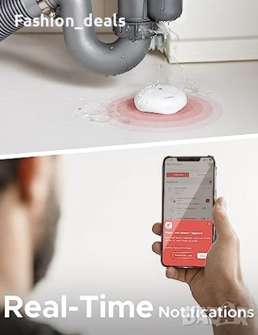 Нов Wi-Fi детектор за изтичане на вода Аларма / Кухня Мазета Бани Дом, снимка 2 - Други стоки за дома - 41382783