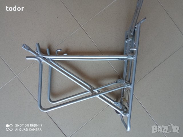 алуминиев багажник сив, снимка 1 - Аксесоари за велосипеди - 41912483