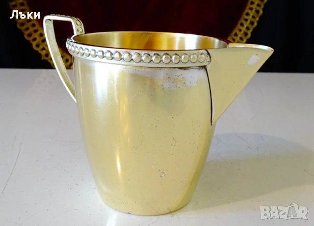 Бронзова кана,каничка,перлен релеф,160 мл. , снимка 3 - Антикварни и старинни предмети - 53371007