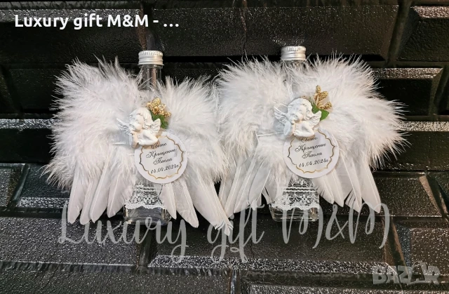 Комплект за кръщене "Златно ангелче", снимка 7 - Подаръци за кръщене - 50695655