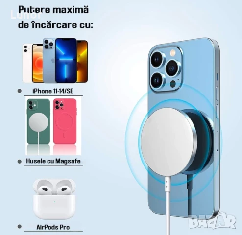 Безжично зарядно, снимка 4 - Безжични зарядни - 51355954