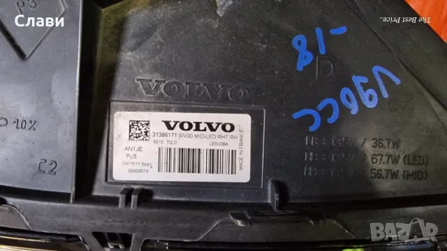 Фар Фарове десен Волво Volvo S90..V90..V90CC , снимка 6 - Части - 48215482
