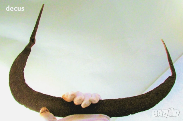 Древен железен нож, сърп косер F1 – Много рядък, снимка 3 - Антикварни и старинни предмети - 51456227