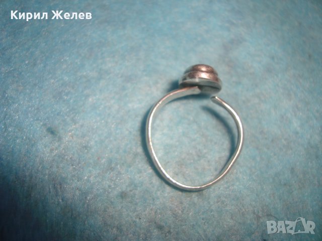 СТАР СРЕБЪРЕН СКЪПОЦЕНЕН АРТ ДЕКО ПРЪСТЕН СРЕБРО 925 с ШЛИФОВАН БЯЛ ИВИЧЕСТ АХАТ МАЙСТОРСКИ 25818, снимка 10 - Антикварни и старинни предмети - 35828759