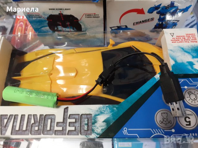 Трансформираща се играчка кола робот, дистанционно, зареждаема батерия USB type A, снимка 6 - Електрически играчки - 40180045