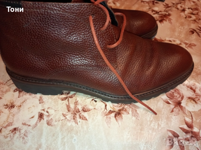 FLORIS VAN BOMMEL Оригинал Нови Мъжки Боти Изцяло от Натурална Естествена Кожа 42/43, снимка 3 - Мъжки боти - 52309708