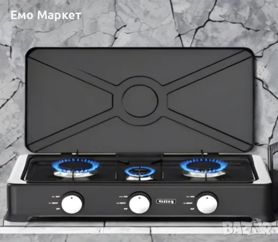 Троен газов котлон с капак Rosberg R51454E3 - Гаранция 24 Месеца, снимка 5 - Котлони - 47994372