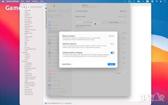 Apple MacBook AIR 13" M1 8 ядра CPU и 8 ядра GPU с 8GB RAM и 512GB SSD, снимка 9 - Лаптопи за работа - 50657964