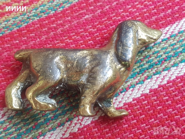 Бронзова пластика статуетка ловно куче , снимка 2 - Антикварни и старинни предмети - 52837193