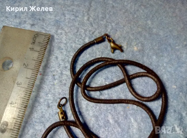 КРАСИВО СТАРО ВИНТИДЖ АРТ КОЛИЕ с ЧЕРВЕН АХАТ / ШНУРЧЕТО се НУЖДАЕ от НОВА ЗАКОПЧАЛКА 30676, снимка 6 - Колиета, медальони, синджири - 47316459