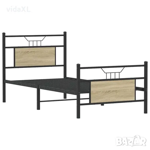 vidaXL Рамка за легло без матрак сонома дъб 80x200 см инженерно дърво, снимка 3 - Спални и легла - 56147486