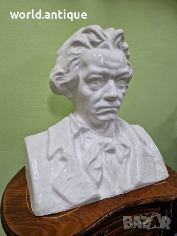Прекрасен голям антикварен немски бюст , снимка 5 - Антикварни и старинни предмети - 53248897