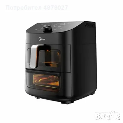 Еър Фрайър 2 в 1 - 11L - Midea MAD1100DADK - С две зони за готвене, 10 програми и 360° циркулация на, снимка 9 - Фритюрници - 55767636