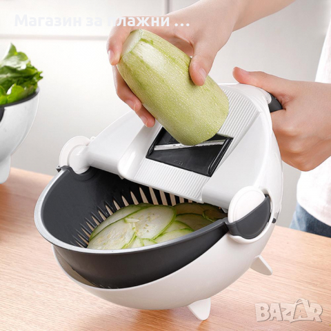 Мултифункционална купа с ренде и цедка Magic Vegetable Cutter 8 в 1 - КОД 3642 , снимка 10 - Аксесоари за кухня - 36373906