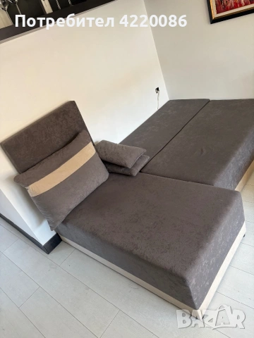 Ъглов диван с функция сън и ракла, снимка 3 - Дивани и мека мебел - 53763659
