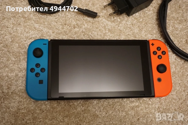 Nintendo Switch (v1) – пълен комплект + LAN адаптер + 512 GB SD, снимка 2 - Nintendo конзоли - 56012094