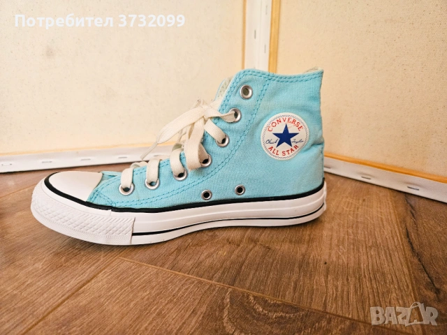 Високи кецове Convers, светло сини. Размер -36ти., снимка 3 - Маратонки - 53512428