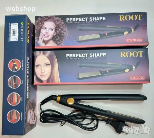 Преса за изправяне на коса Root DT-2030, до 180 градуса, 35W, Черна, снимка 5 - Преси за коса - 35913395