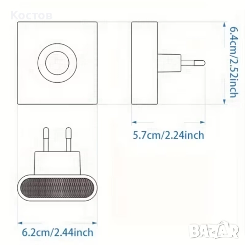 Нощна Лампа за контакт, снимка 5 - Настолни лампи - 52811056