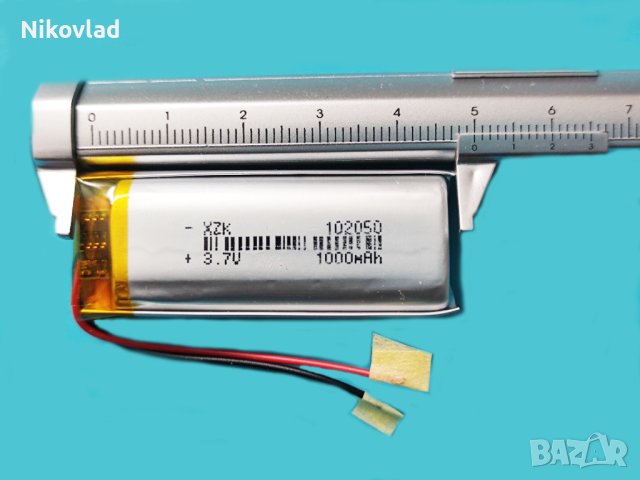 Батерия 3.7V 1000 mAh/ 102050/ Li-polymer, снимка 2 - Друга електроника - 40352325