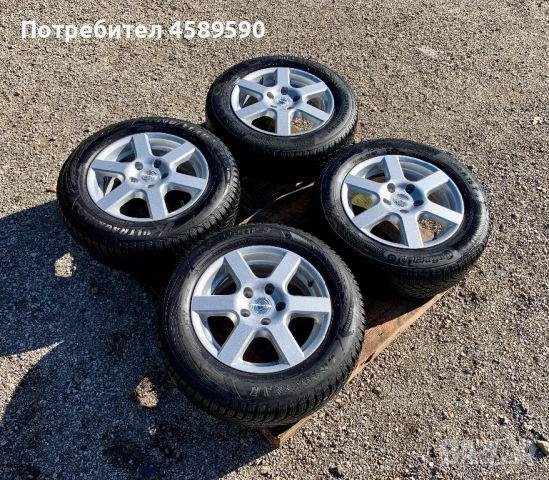 Алуминиеви джанти 15цола 5x112+ЗИМНИ ГУМИ Goodyear 195/65/15 за Vw,Audi,Skoda,Seat, снимка 2 - Гуми и джанти - 52258753