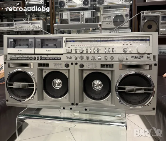 🔈Колекционерски ретро радиокасетофон SHARP GF-777 - Boombox - профилактиран🔉, снимка 2 - Радиокасетофони, транзистори - 55753030
