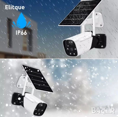 Камера с отделен соларен панел и датчик,4 диода,6MP,iCsee приложение, снимка 14 - Камери - 52843067