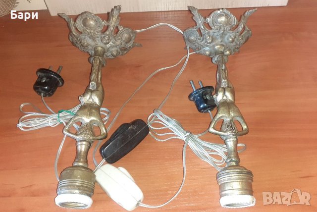 Красиви нощни лампи от бронз, снимка 8 - Други ценни предмети - 41400001