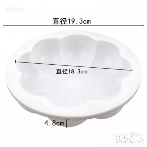 3D цвете 8 парчета силиконов молд форма за кекс десерт сладкиш мус, снимка 3 - Форми - 36233129