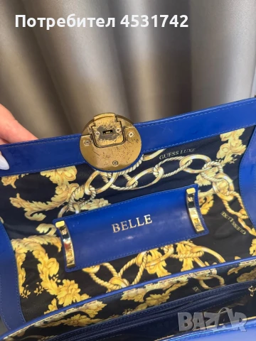 Кожена чанта Guess Luxe, снимка 3 - Чанти - 51006647