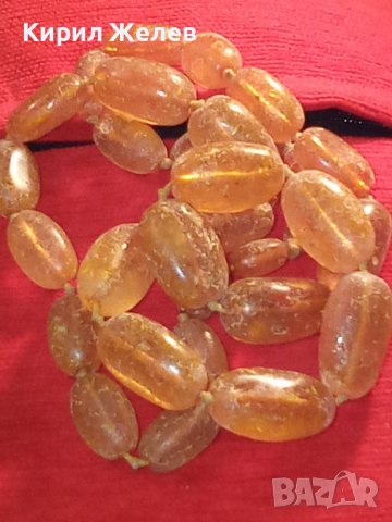 СТАРА РУСКА КЕХЛИБАРЕНА ОГЪРЛИЦА 100% НАТУРАЛЕН БАЛТИЙСКИ КЕХЛИБАР БАРАБАННО СТРУГОВАН УНИКАТ 26985