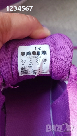 Маратонки за момиче Diadora, лилави, 38.5 номер, снимка 3 - Маратонки - 51637065