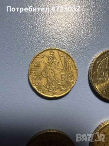 Евро монети от различни години, използвани, но добре запазени. , снимка 4 - Нумизматика и бонистика - 53391427