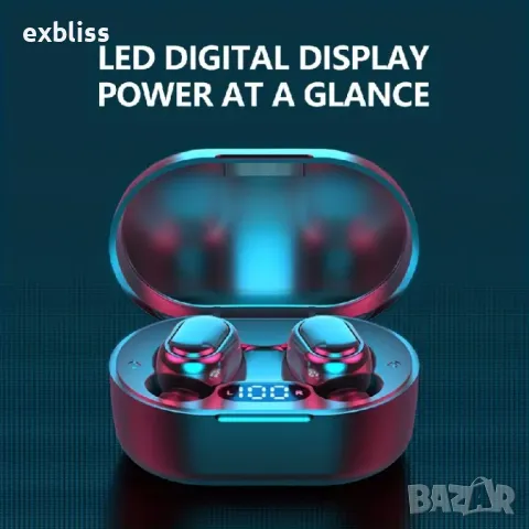 Безжични слушалки E6S С Bluetooth 5.0 с калъф за зареждане, снимка 5 - Слушалки и портативни колонки - 49167909