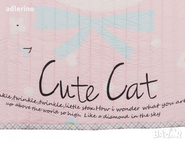 Детска игрална постелка мотив Сладко коте, 150х200 см, постелка за игра, килимче за игра, снимка 5 - Спално бельо и завивки - 34162559