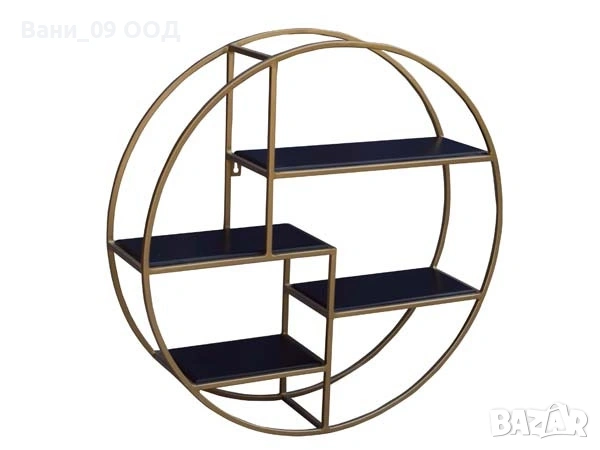 80см! Огромна кръгла стенна етажерка 