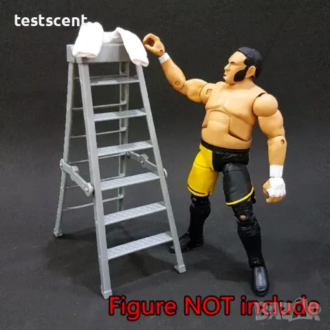 Аксесоари за кеч играчки стълби маси столове кофи чукове и др. WWE WWF Mattel Jakks table ladder, снимка 2 - Фигурки - 48476975