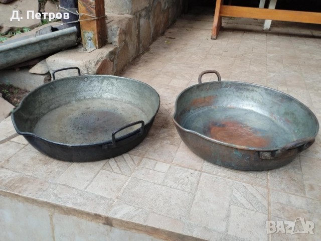 Медна тава с дръжки