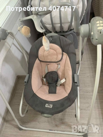 Бебешка люлка Lorelli - Tango, Grey Trees електрическа бебешка люлка, снимка 3 - Детски люлки - 53232438