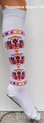 3/4 чорапи с фолклорни мотиви 104, снимка 3 - Дамски чорапи - 50313131