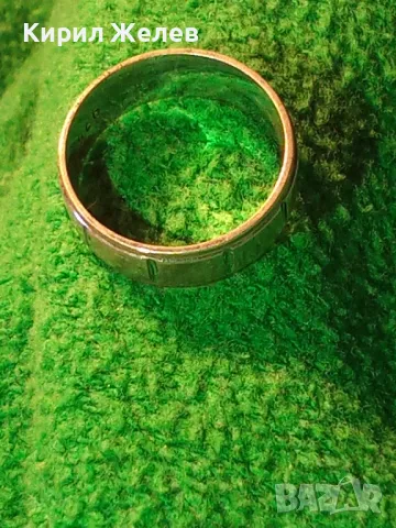 СТИЛНО ОРНАМЕНТИРАНА СРЕБЪРНА ХАЛКА ПРЪСТЕН СРЕБРО 925 ФИНА РЪЧНА ВИНТИДЖ АРТ ИЗРАБОТКА 41876, снимка 11 - Пръстени - 46268334