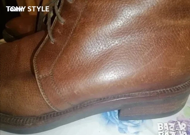 VIBRAM Оригинал Нови Мъжки Боти Изцяло от Натурална Естествена Кожа 44 , снимка 2 - Мъжки боти - 53485500