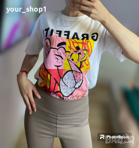 Дамска тениска Graffiti , снимка 4 - Тениски - 44784244