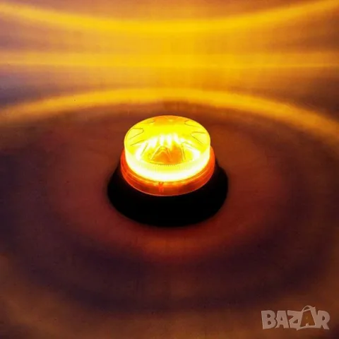 LED сигнална лампа маяк 65mm x 129mm оранжева 24 SMD LED, снимка 2 - Аксесоари и консумативи - 55865251